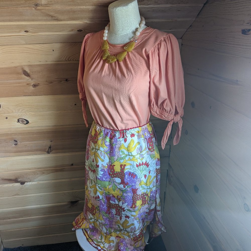 Nanette Lepore Vintage-Inspired Silk Animal Print Skirt